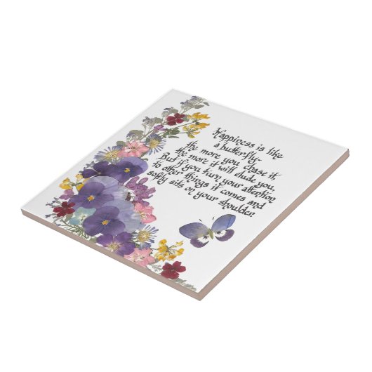 幸福は蝶のようです タイル (側面)