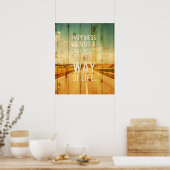 幸福は行き先ではなく生き方である ポスター (キッチン)