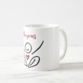 幸福は襲います(多くのスタイル) コーヒーマグカップ (正面右)