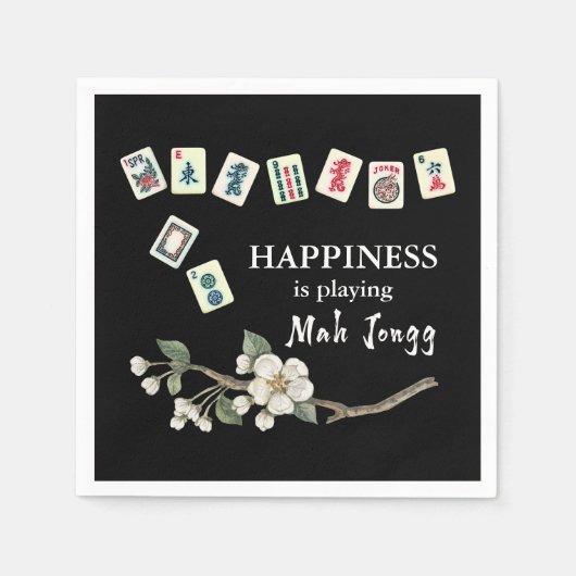 幸福は遊マジョンブラック スタンダードカクテルナプキン (正面)