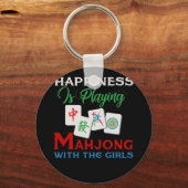 幸福は遊女の子の麻雀だ キーホルダー (正面)