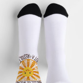 「幸福は選択である – ラジアントサンデザイン" 🌞✨ ソックス (上部)