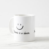 幸福は選択のやる気を起こさせる引用文 コーヒーマグカップ (正面左)