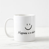 幸福は選択のやる気を起こさせる引用文 コーヒーマグカップ (左)