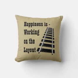 幸福は鉄道模型のレイアウトに取り組んでいる クッション