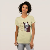 幸福は馬に愛されている – ユーモア引用文 Tシャツ (正面フル)