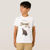 幸福は…ベンガルさえずる猫です Tシャツ (正面フル)