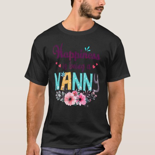 幸福は、常に女性のフローラ装飾である Tシャツ (正面)