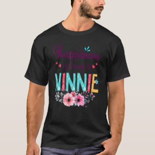 幸福は、9年の女性のフローラのデコ Tシャツ