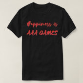 幸福はAAAゲームだ Tシャツ (デザイン正面)