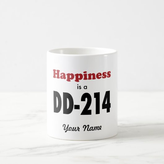 幸福はDD-214です コーヒーマグカップ (中央)