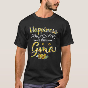 幸福はGma女性のヒマワリの装飾グラである Tシャツ
