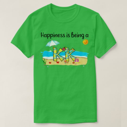 幸福はK夏のビーチ幸福な母親である Tシャツ (デザイン正面)