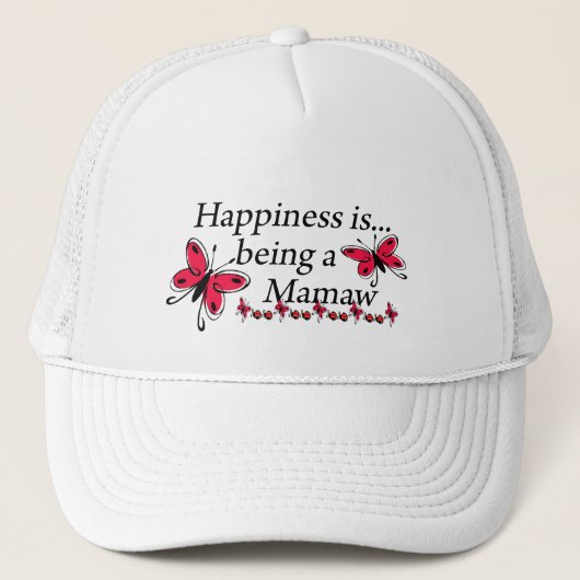 幸福はMamawの蝶です キャップ (正面)