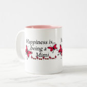 幸福はMimi蝶です ツートーンマグカップ (正面左)