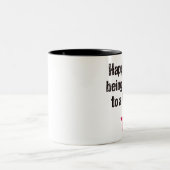 幸福はNewfieのマグに結婚したです ツートーンマグカップ (中央)