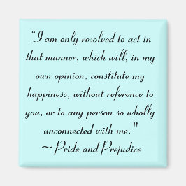 幸福を構成する方法で行動するジェーン・オースティン マグネット