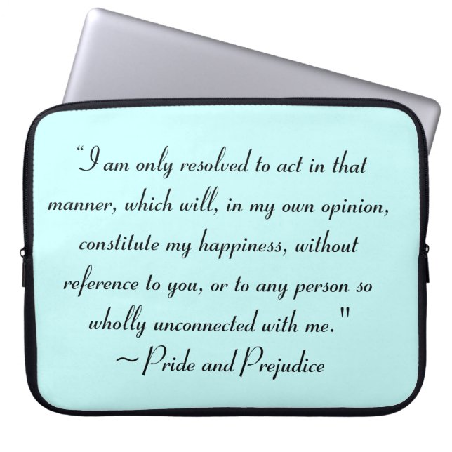 幸福を構成する方法で行動するジェーン・オースティン ラップトップスリーブ (正面)