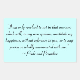 幸福を構成する方法で行動するジェーン・オースティン 長方形シール