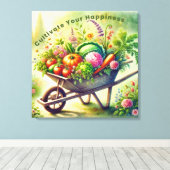 幸福を養え キャンバスプリント (インサイチュ (ウッドフロア))