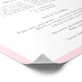 幸福エレガントな結婚のためのピンクのフローラレシピ ポスター (角)