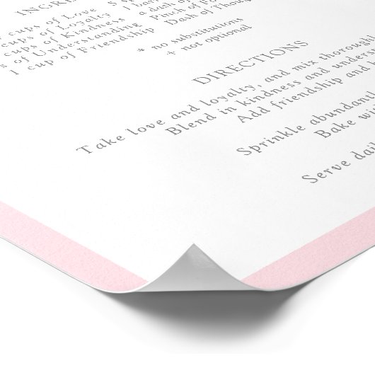 幸福エレガントな結婚のためのピンクのフローラレシピ ポスター