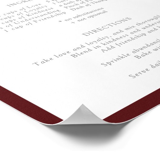 幸福エレガントな結婚のためのピンクのフローラレシピ ポスター (角)