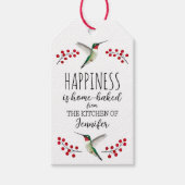 幸福カスタムは家庭に帰る焼いた ギフトタグ (正面)