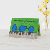 幸福カードのブルーバード カード (黄色い花)