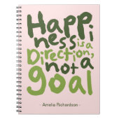 幸福パーソナライズされたは方向である ノートブック (正面)