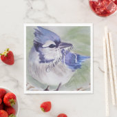 幸福モノグラムパーティーの青い鳥 スタンダードランチョンナプキン (インサイチュ)