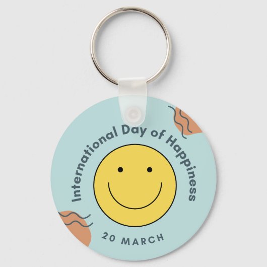 幸福国際的の日 キーホルダー (正面)