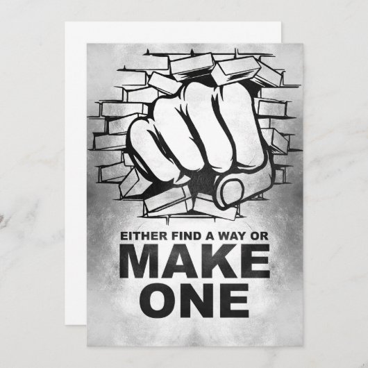 幸福引用文は方法を見つけるか、作るか セーブザデート (正面/裏面)