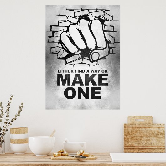 幸福引用文は方法を見つけるか、作るか ポスター (キッチン)