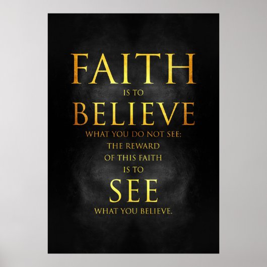 幸福引用文信仰信じ参照 ポスター (正面)