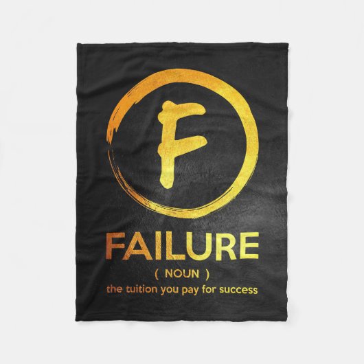 幸福引用文失敗定義 フリースブランケット (正面)