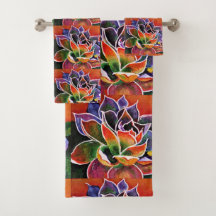 幸福感にあふれたリュウゼツランのBathタオル