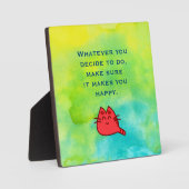 幸福感動的引用文 フォトプラーク (正面)