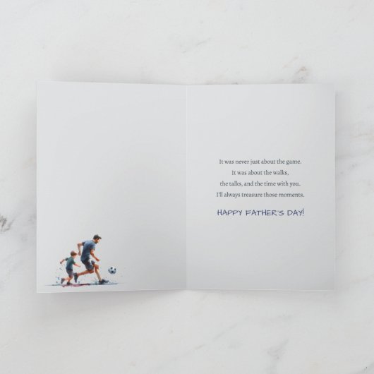 幸福最高のな父の日に一緒に歩く カード (内部)