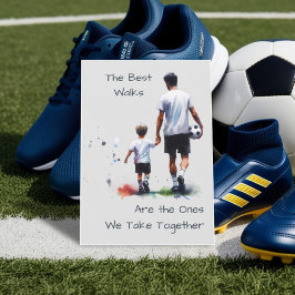 幸福最高のな父の日に一緒に歩く カード