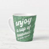 幸福楽しむの杯 | ラテやる気を起こさせるマグ カフェラテマグ (左アングル)