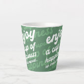 幸福楽しむの杯 | ラテやる気を起こさせるマグ カフェラテマグ (正面)