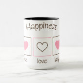 幸福生きている愛笑い マグカップ (中央)