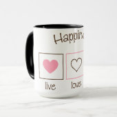 幸福生きている愛笑い マグカップ (正面左)