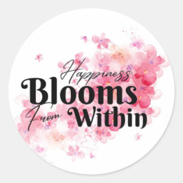 幸福開花Within Sticker ラウンドシール