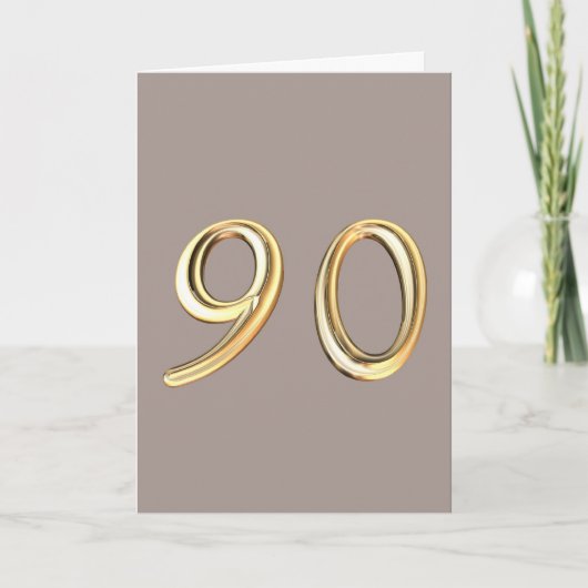 幸福90誕生日90番目90 カード (正面)