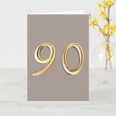 幸福90誕生日90番目90 カード (黄色い花)