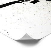 幸福，אושר，ヘブライ書道，壁芸術 ポスター (角)