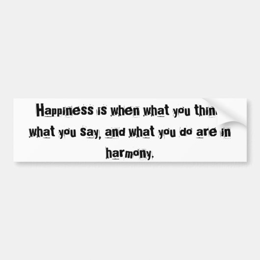 幸福 バンパーステッカー (正面)