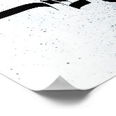 幸福，ヘブライ語の書道 ポスター (角)